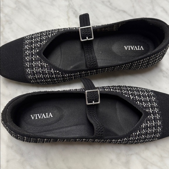 VIVAIA Square Toe Margot Mary Jane in Black and White Size 40/US9 - Picture 10 of 10